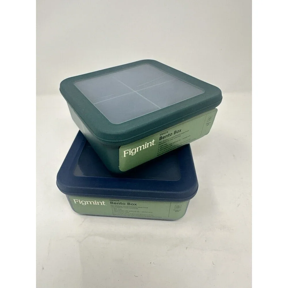 Figmint Snack Bento Box Divided Compartments Keeps Food Separated